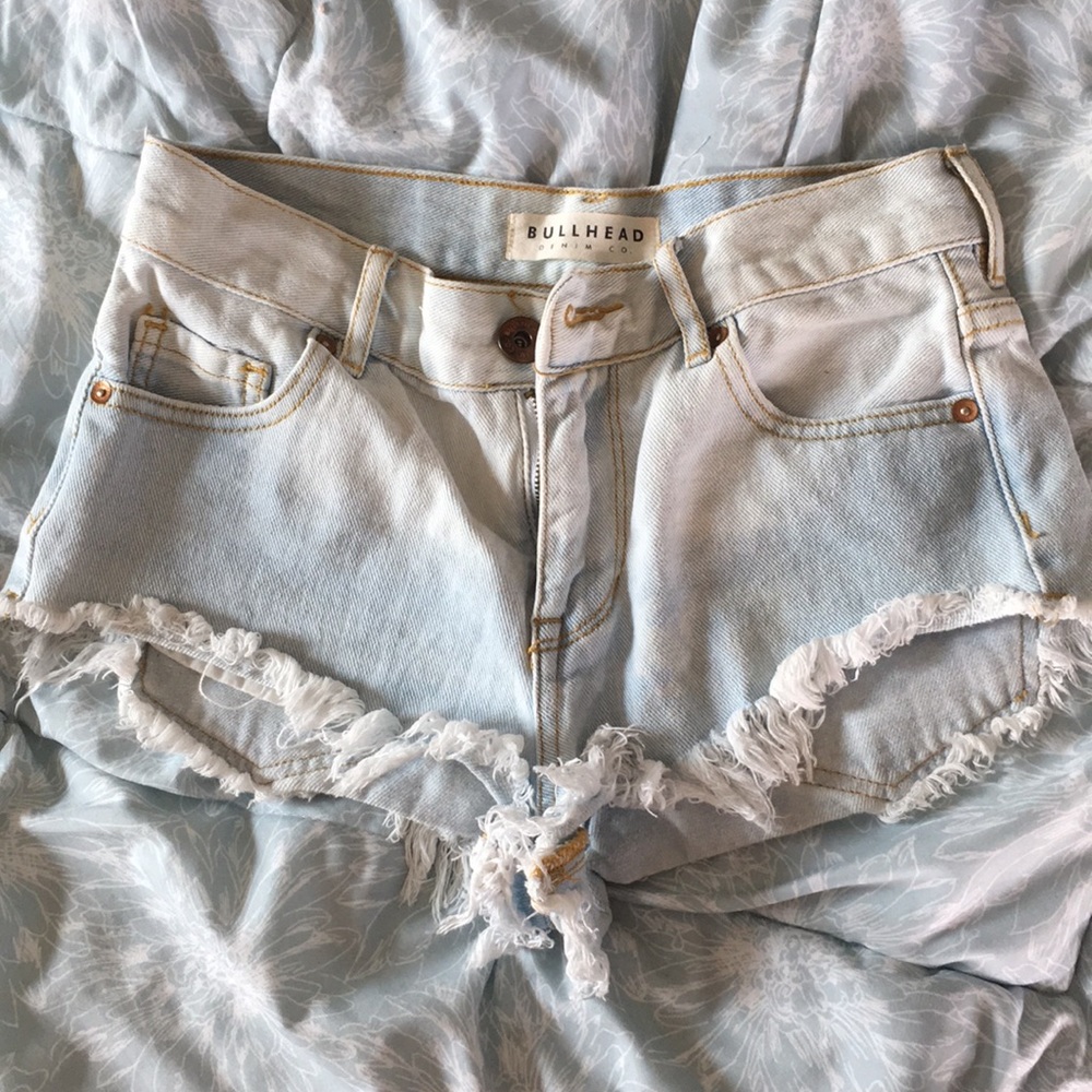 Light Ombre High Rise Denim Shorts